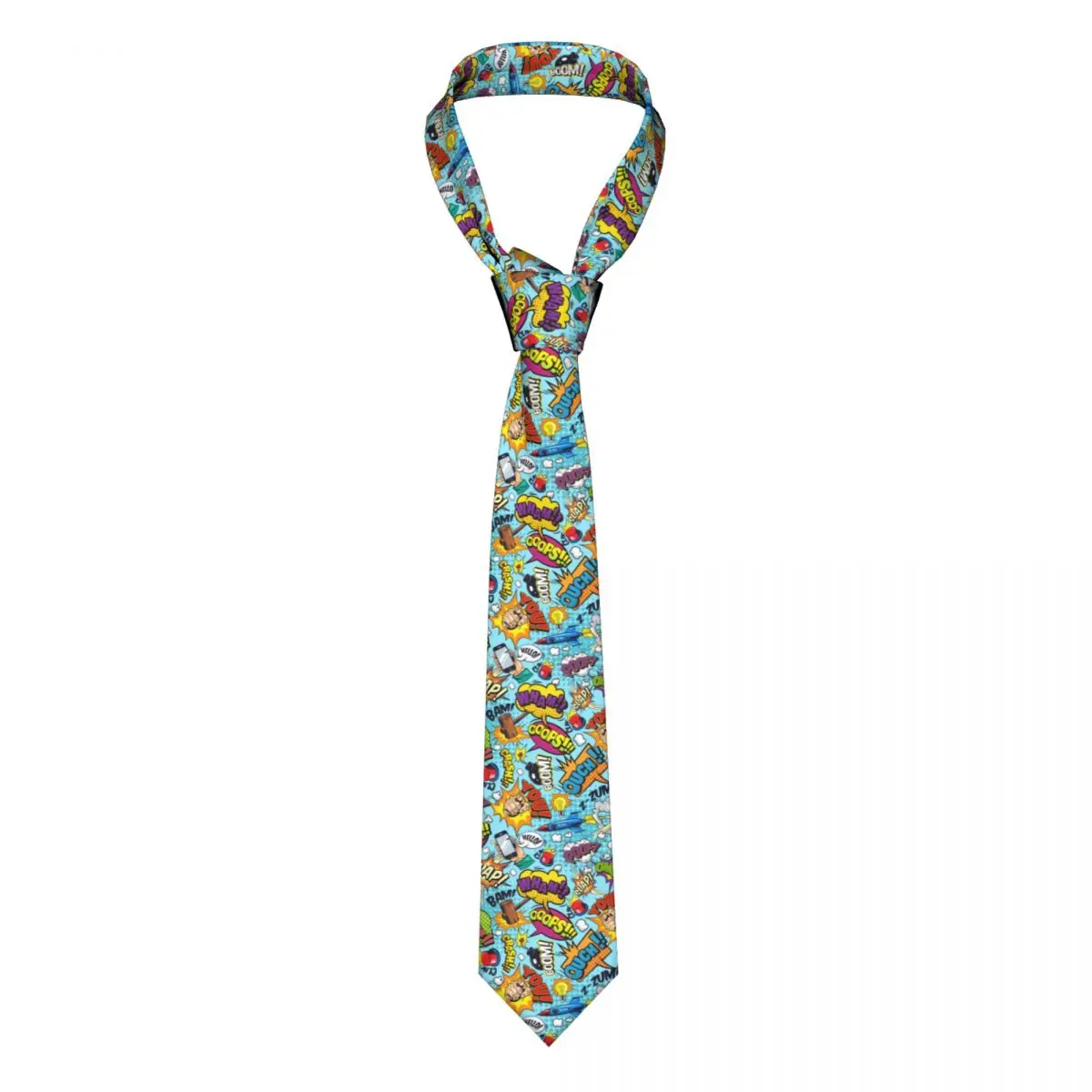 

Comic Colorful Pattern Tie Ties Hip-Hop Street Cravat Party Necktie Narrow