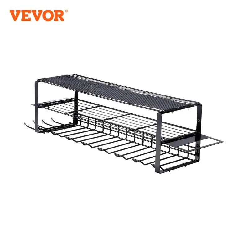 VEVOR 3 Layers Power Tool Organizer Wrench Wall Mount Holder Workshop Storage Rack Garage Metal Shelf for Screwdriver Tools