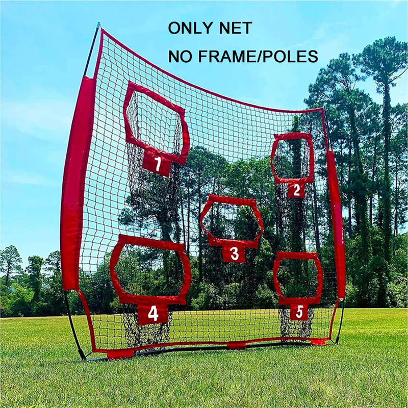 

7x7ft Football Throwing Net Football Training Target Practice with 5 Targets for Quarterback