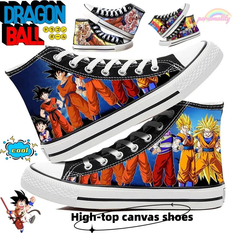 

Dragon Ball high-top shoes, cute and fashionable cartoon canvas shoes for male and female students, birthday gift for friends