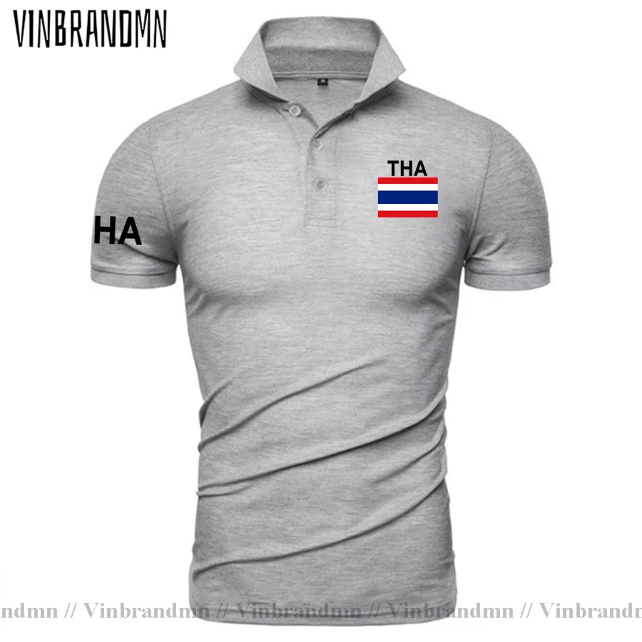 Thailand Polo Shirts Men Newest Fashion Brand Shirt Country Flag Design 100% Cotton Polos Hot Sale Nation Team Clothing Thai THA