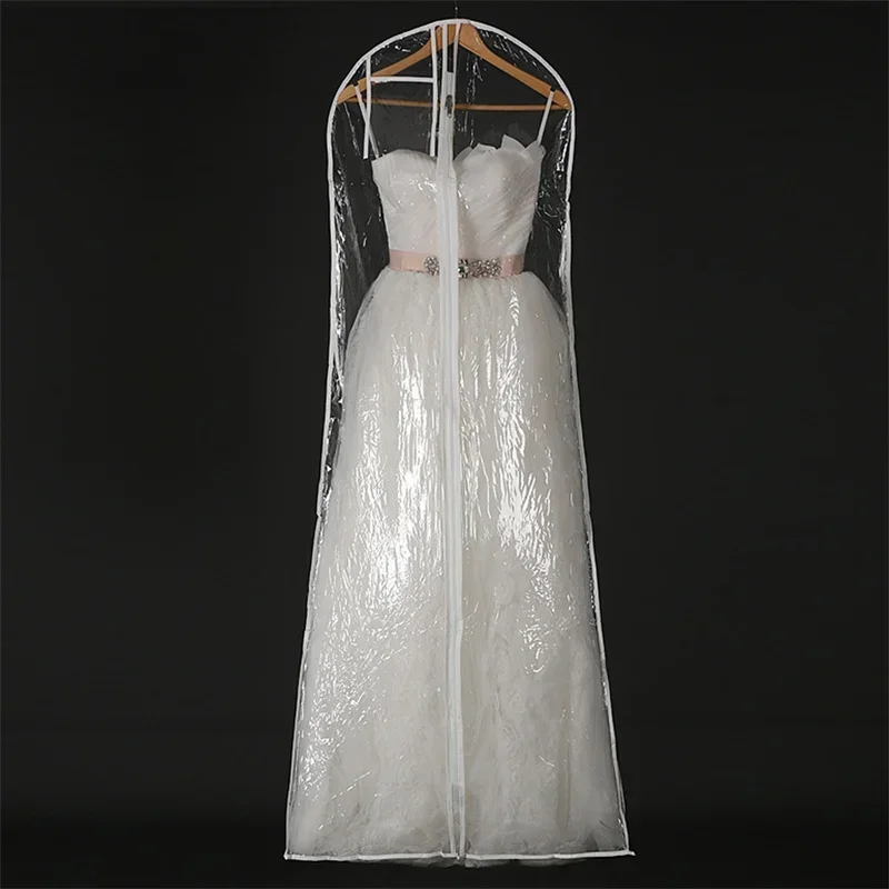 Transparent Solid For Wedding Dress Dust Cover Extra Large Waterproof PVC Clothing Garment Bags