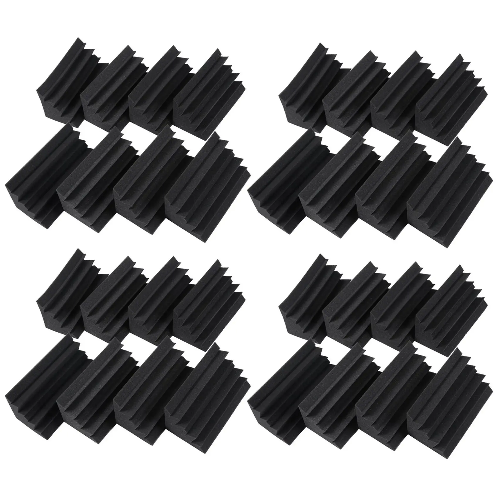 

CGDS-32 Pack Of Black Soundproofing Insulation Bass Trap Acoustic Wall Foam Padding Studio Foam Tiles (32PCS, Black)