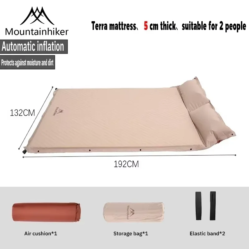 MOUNTAINHIKER Ultra-dikke 3CM & 5CM Camping Zelfopblaasbare Matras Memory Foam Enkel/Dubbel Waterdichte Mat Campingbed Mat Buiten
