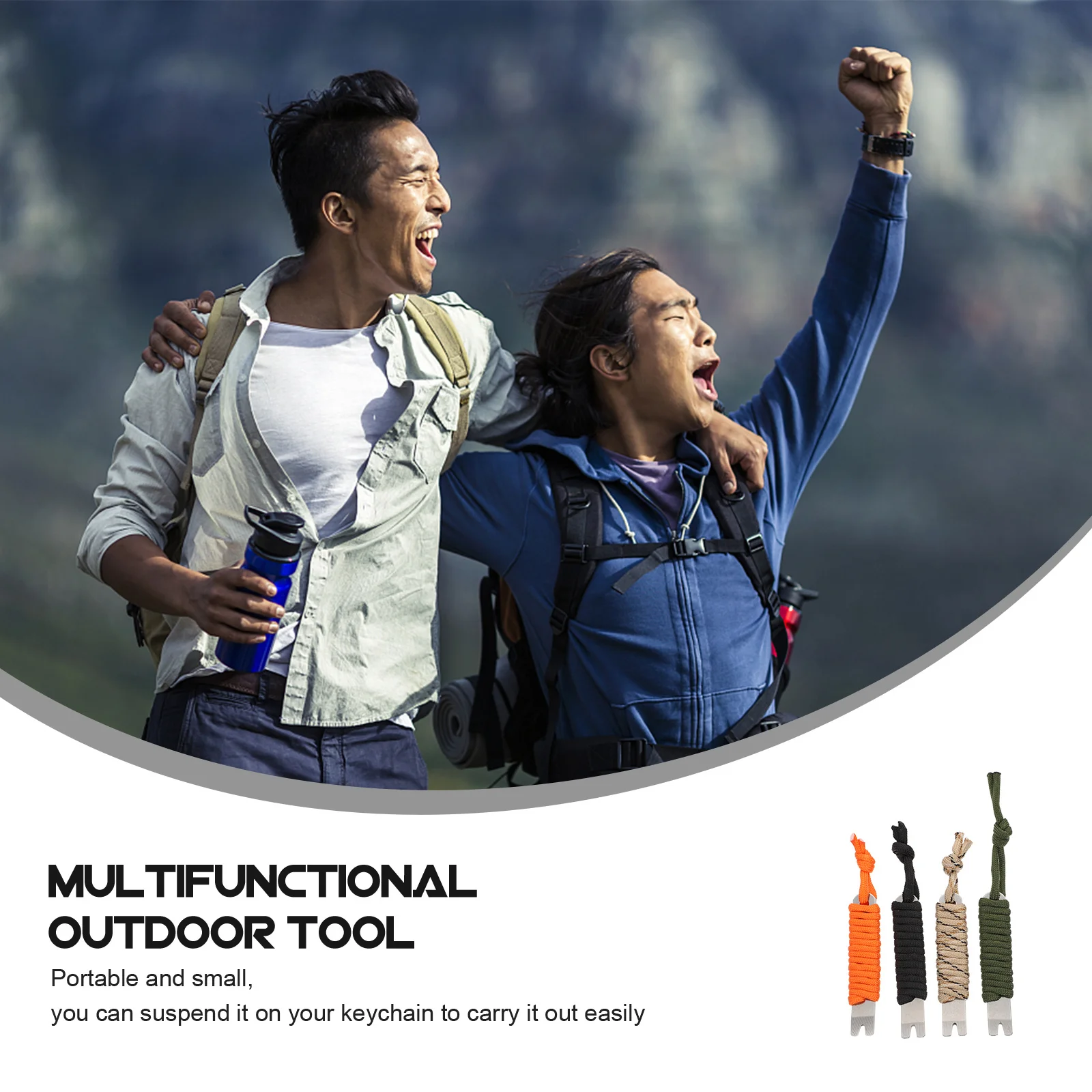 

4Pcs Stainless Steel Crowbars Nail Pullers Scraper Multifuntion Outdoor Camping Hiking Accessories Multifunctional Crowbars