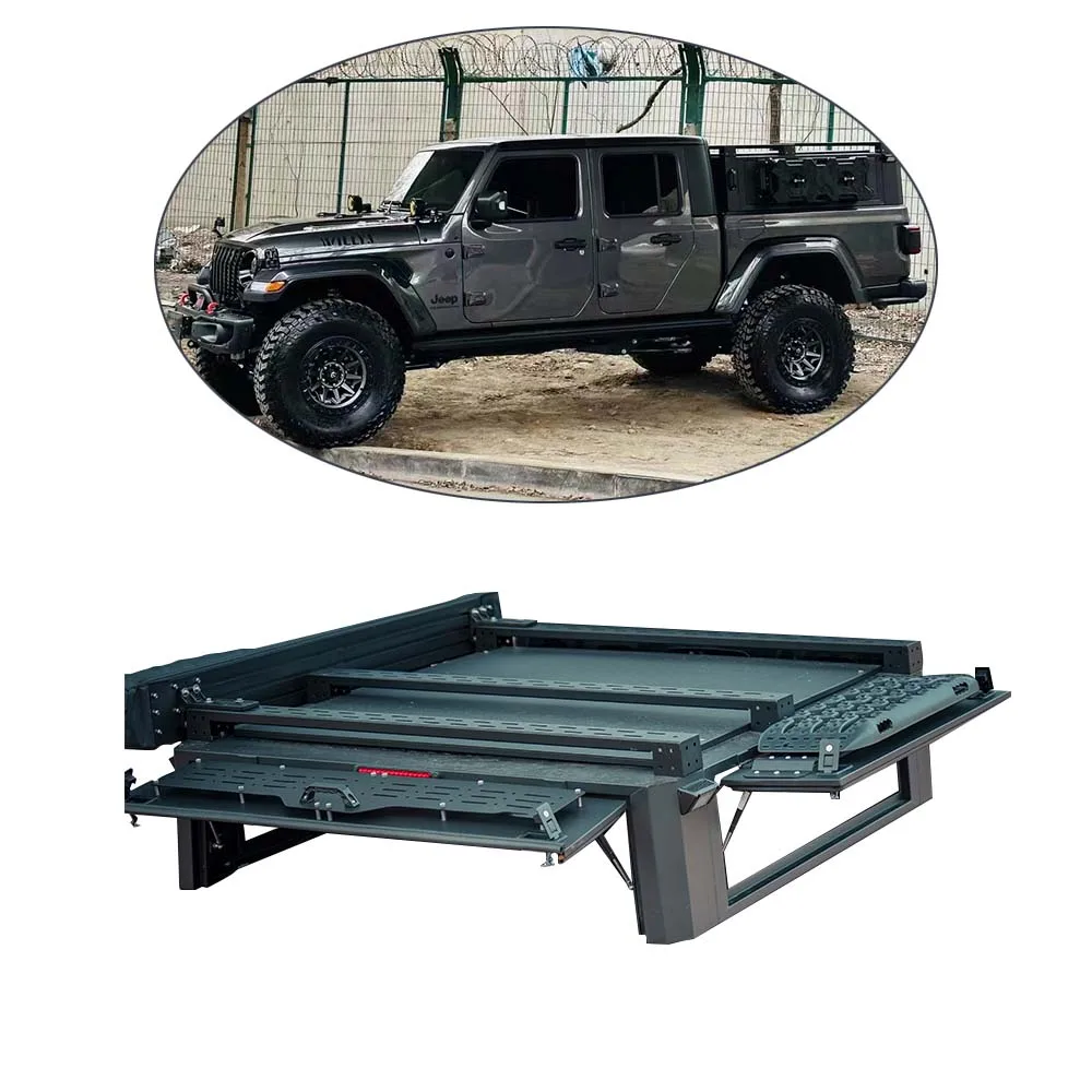 4x4 Pickup Accessories Aluminum Alloy Truck Bed Rack System Gladiator Hardtop Topper Canopy for Jeep