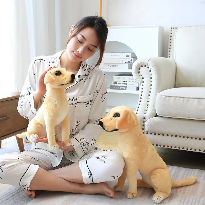 50-90CM Simulation Cute Lying Golden Retriever Plush Toy Stuffed Soft Puppy Dog Pillow Doll Toys for Kids Girls Birthday Gift