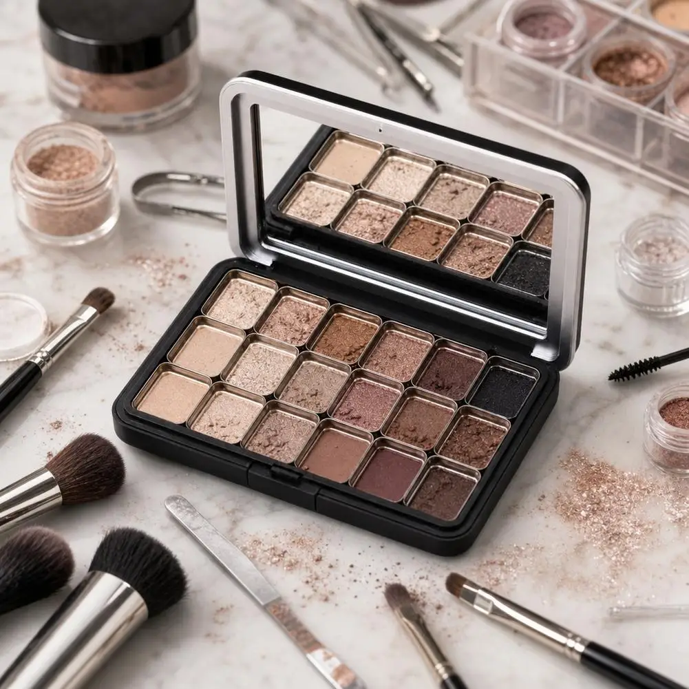 Iron Plate Dumb Black Magnet Empty Box Eye Shadow Powder Blusher High Gloss Storage Box Lipstick Concealer Empty Box