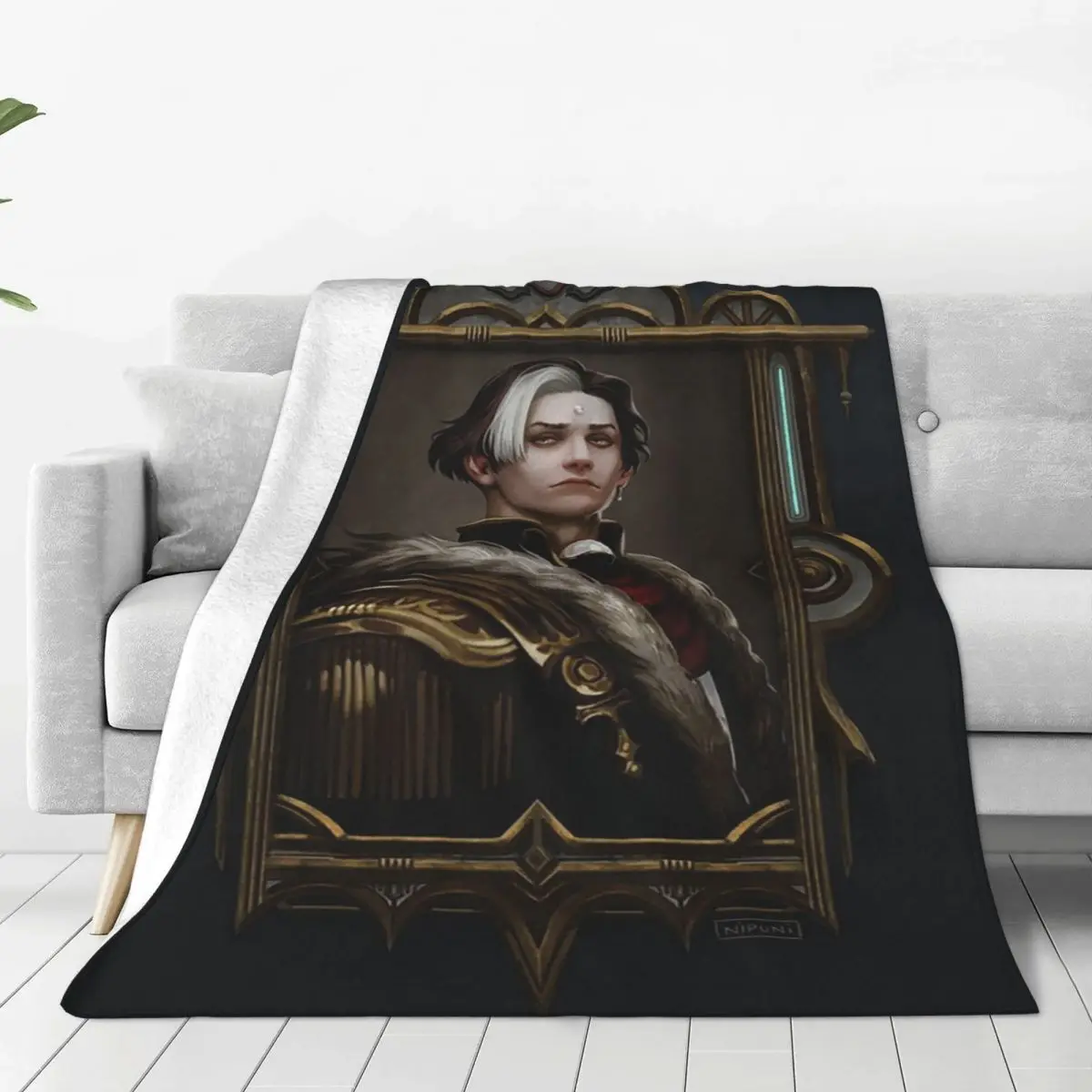 Solus Zos Galvus Framed Portrait Blankets Fleece Super Soft Sofa Throw Blankets For Couch Bedding Outdoor Throws Bedspread Quilt