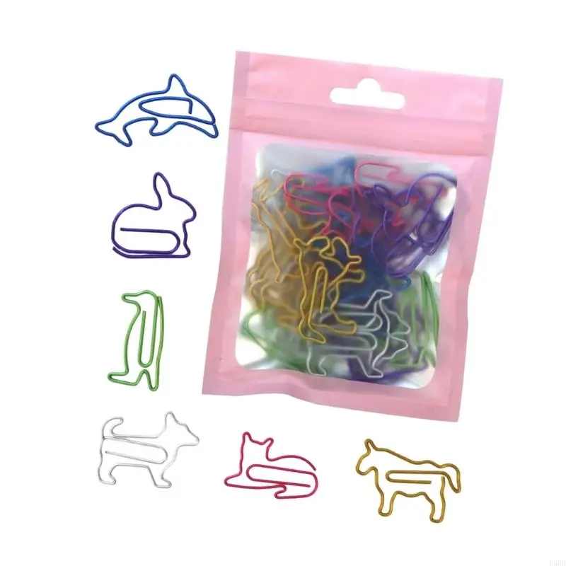 D5BB Multifunktionale Papierclips Sortierter Farbmetallpapierpapierpapierpapierklemme Metall -Lesezeichen Clip für die