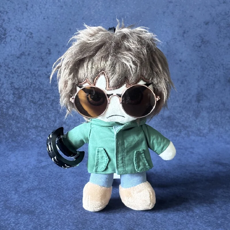 

Rock Music Plush Toy Keychain Punk Style Stuffed Doll Bag Charm Backpack Decoration Cool Gift for friend Christmas present