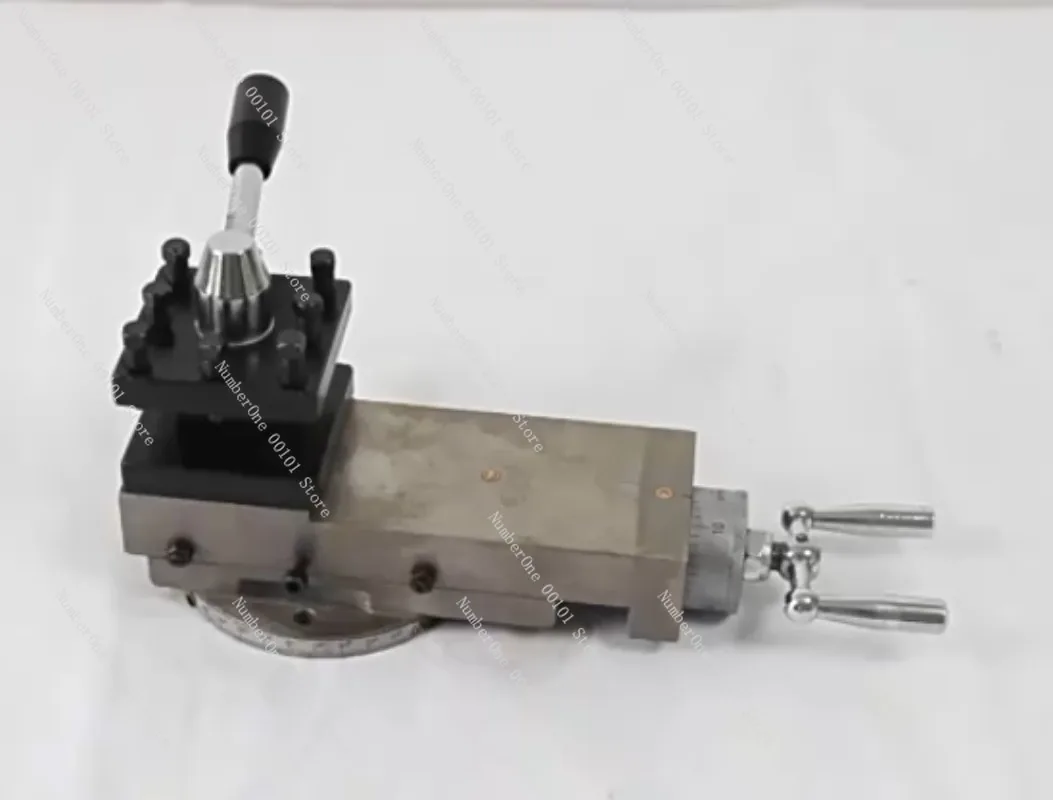 Lathe Tool Holder Set, Small Machine Tool Square Turret Holder Assembly with Tray, CNC Accessories for Milling Machine