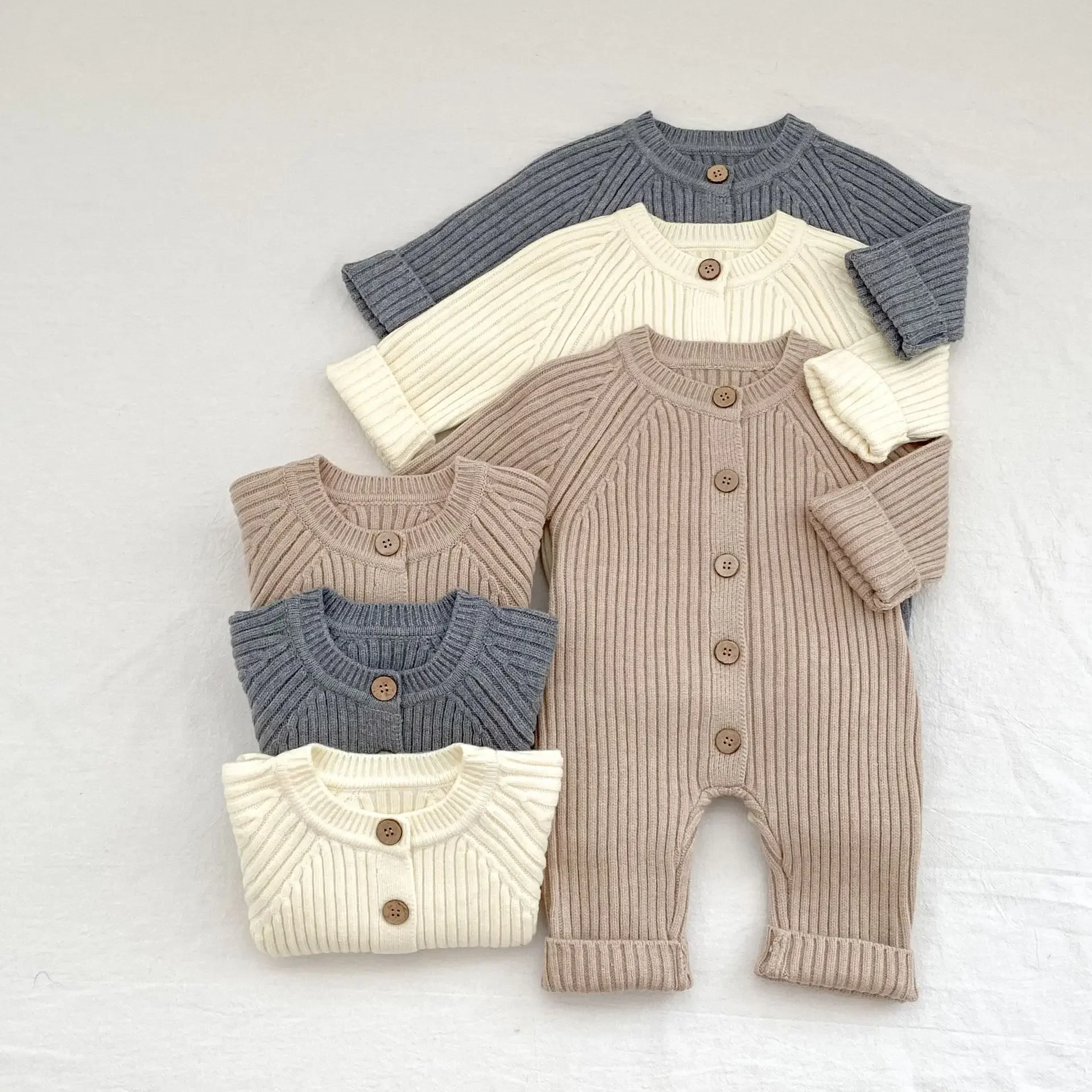 0-24M Newborn Kid Baby Boy Girl Winter Clothes Knit Long Sleeve Romper Thick Warm Sweater Jumpsuit Cute Sweet Knitwear Outfit