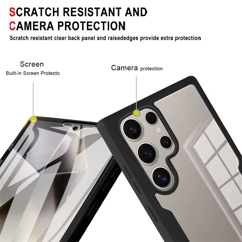 360° Full Shockproof Clear Screen Cover For Samsung Galaxy S25 Ultra 5G Case For Sumsung S25 Plus S 25 S25Ultra Funda Protection