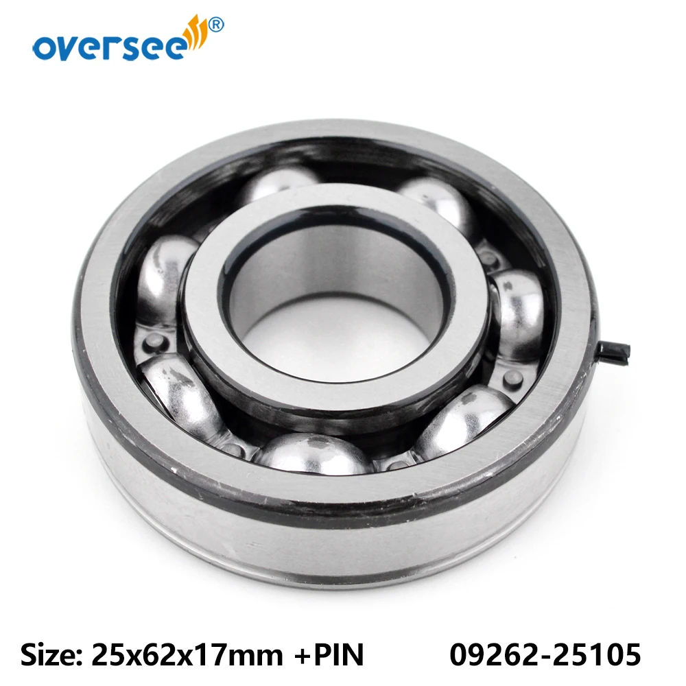 Oversee 09262-25105 Ball Bearing For Suzuki Outboard Motor Crankshaft Size 25X62X17mm