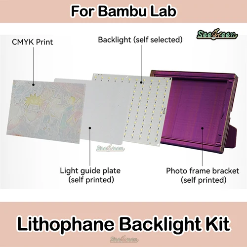 Placa de luz trasera de filamento CMYK PLA 1,75mm pla Lithophane filamento de impresora 3D FDM para fotos impresas 3d marco de fotos Lithophane