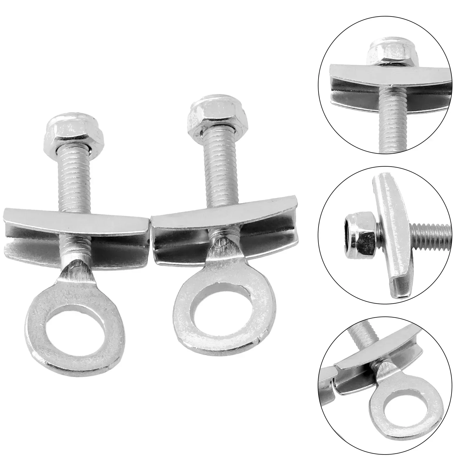 2pcs Bicycle Chain Adjuster Tensioner Axle Tug Single Speed Wheel Fastener For Folding Car Horizontal Rear Split Fork Frame Part