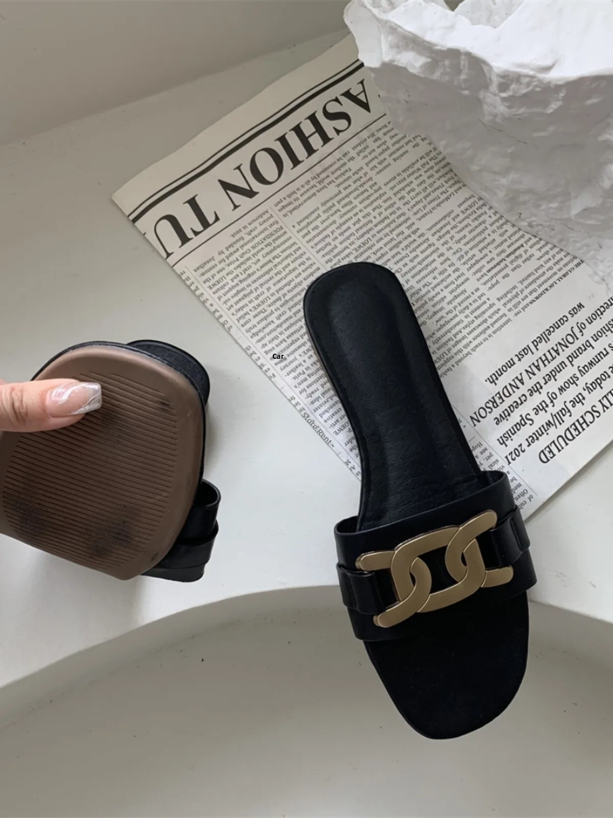 

Новые летние сандалии на плоской подошве, женские модные металлические синие сандалии с открытым носком, повседневные слипоны с ультратонким волокном из кожи