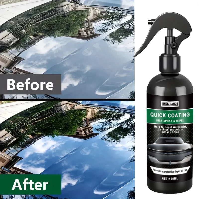

1 шт., 120 мл, керамический спрей на водной основе, глянцевый нано-защитный воск для автомобиля, долговечный водонепроницаемый уход, детали автомобиля, зеркало заднего вида, корпус, долговечный гидрофобный слой