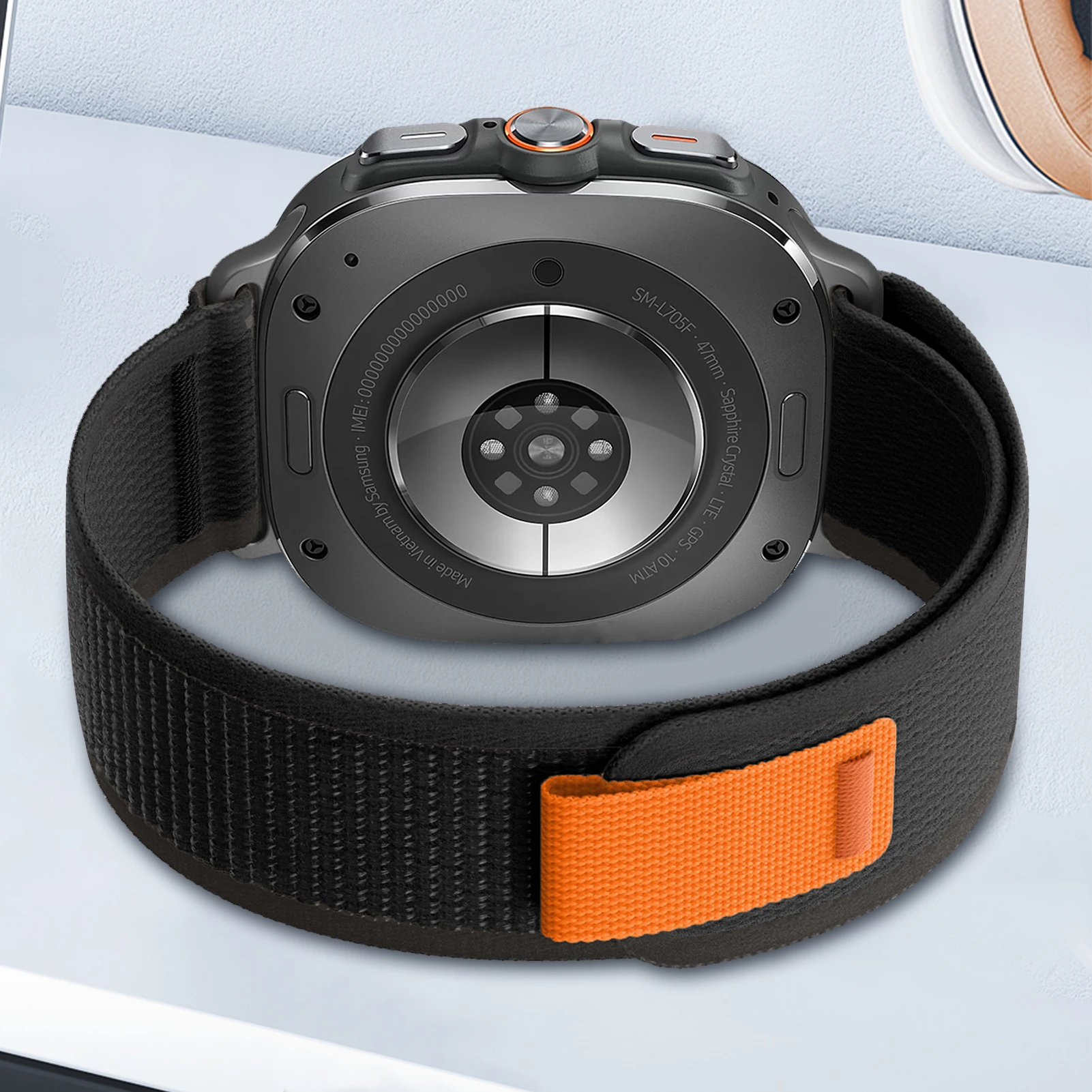 삼성 갤럭시 워치용 스트랩, 울트라 액세서리, 스포츠 나일론 손목 밴드, 트레일 루프 팔찌, 한국 갤럭시 워치 7 울트라 47mm 밴드