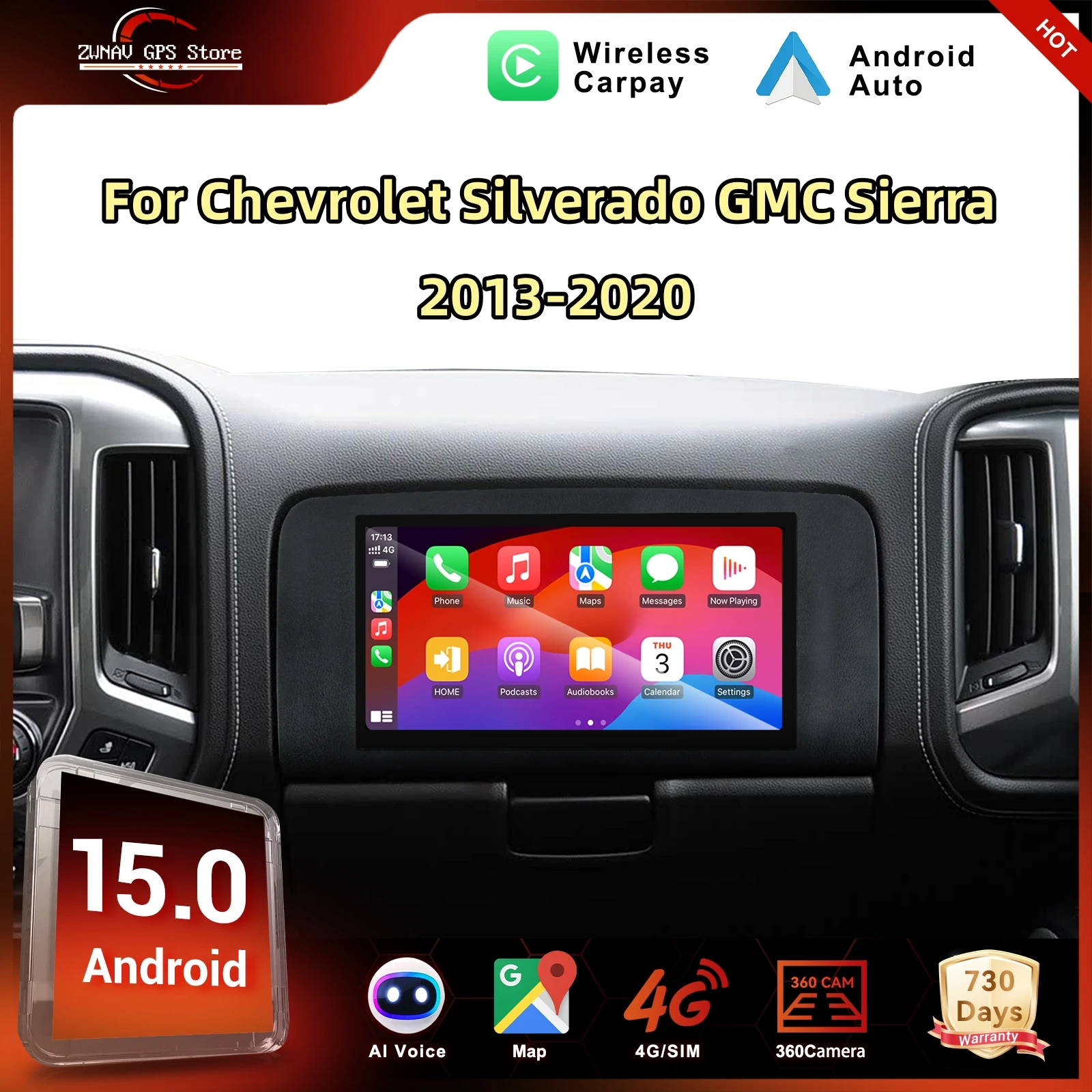 Новейший 11,6-дюймовый второй пилотный экран для Chevrolet Silverado GMC Sierra 2013-2020 Android автомобильный мультимедийный радиоплеер стерео для пассажиров