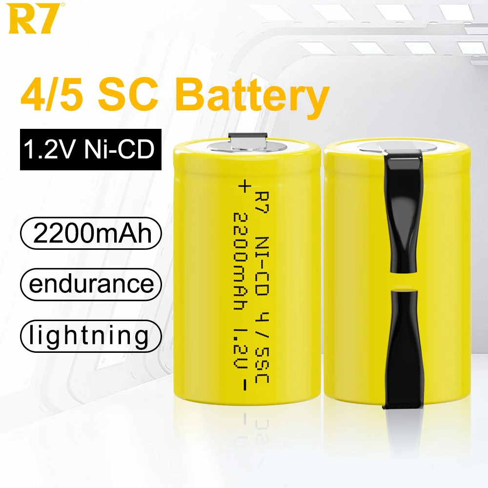 

R7 Sub C 4/5 SC Battery 1.2V 2200mAh 4/5SC Ni-CD Rechargeable Battery for Power Tools Electric Drill Screwdrive