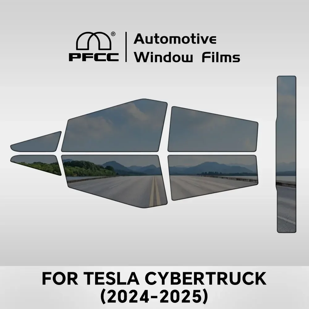 For Tesla Cybertruck Pre-Cut Car Window Privacy Tint Film Anti Look Cars Sticker Foils Ceramic Solar UV Protector Mirror Films