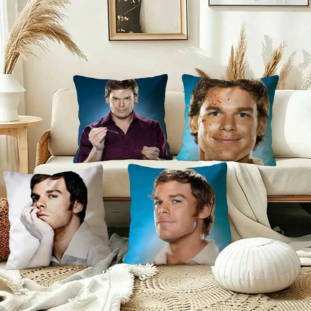 D-Dexter Michael C.Hall Classic TV Maple Design Cushion Cover Happy Autumn Harvest decor Holiday Decorati Pillow Cover