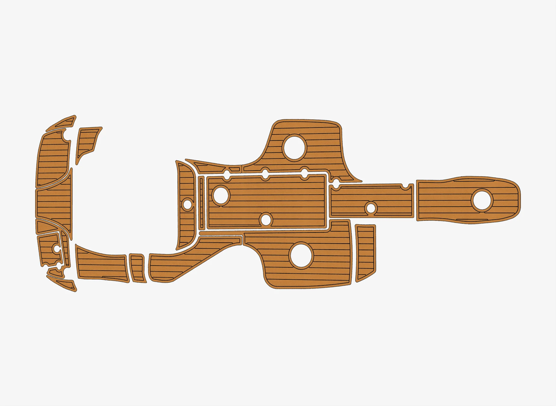 

2010 Crownline 22 1/4 дюйма, 6 мм, пена EVA, нескользящий морской коврик из тикового дерева, настил из ПВХ, оздоровительный ковер, морской пол