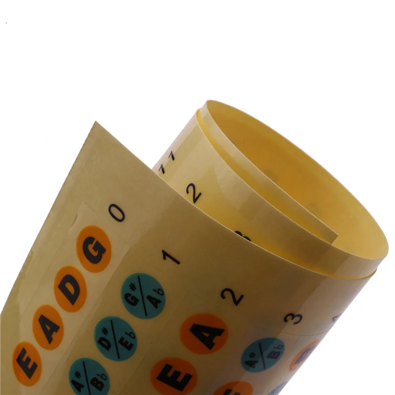 ABVL-3X наклейки для нот на гитарном грифе, лады на грифе, карта, наклейка для начинающих, обучающая практика (бага-многоцветный)