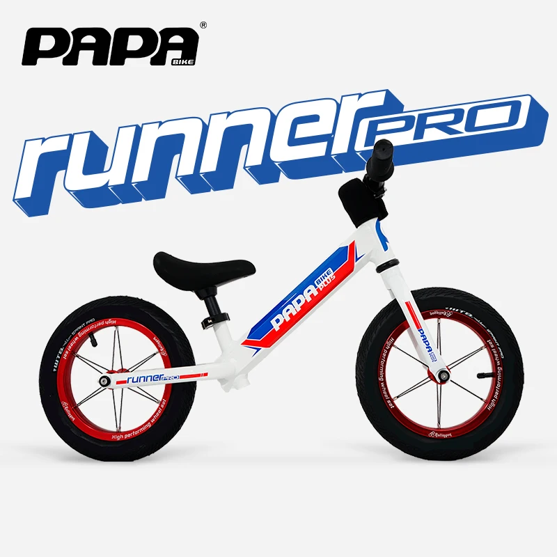 Balance Bike PAPA BIKE Kids Scooter 2 to 5 Years Old Bike No Pedal Children\'s Balance Trolley Aluminum Alloy 12 Inch