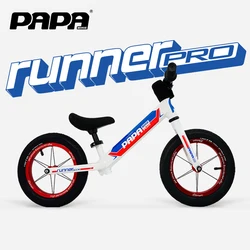 Balance Bike PAPA BIKE Kids Scooter 2 to 5 Years Old Bike No Pedal Children's Balance Trolley Aluminum Alloy 12 Inch