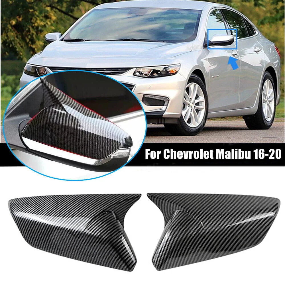 

USA Version For Chevrolet Malibu L LS LT 2016-2021 Car Sticker Rearview Side Mirror Cover Wing Cap Exterior Door Case Trim ABS