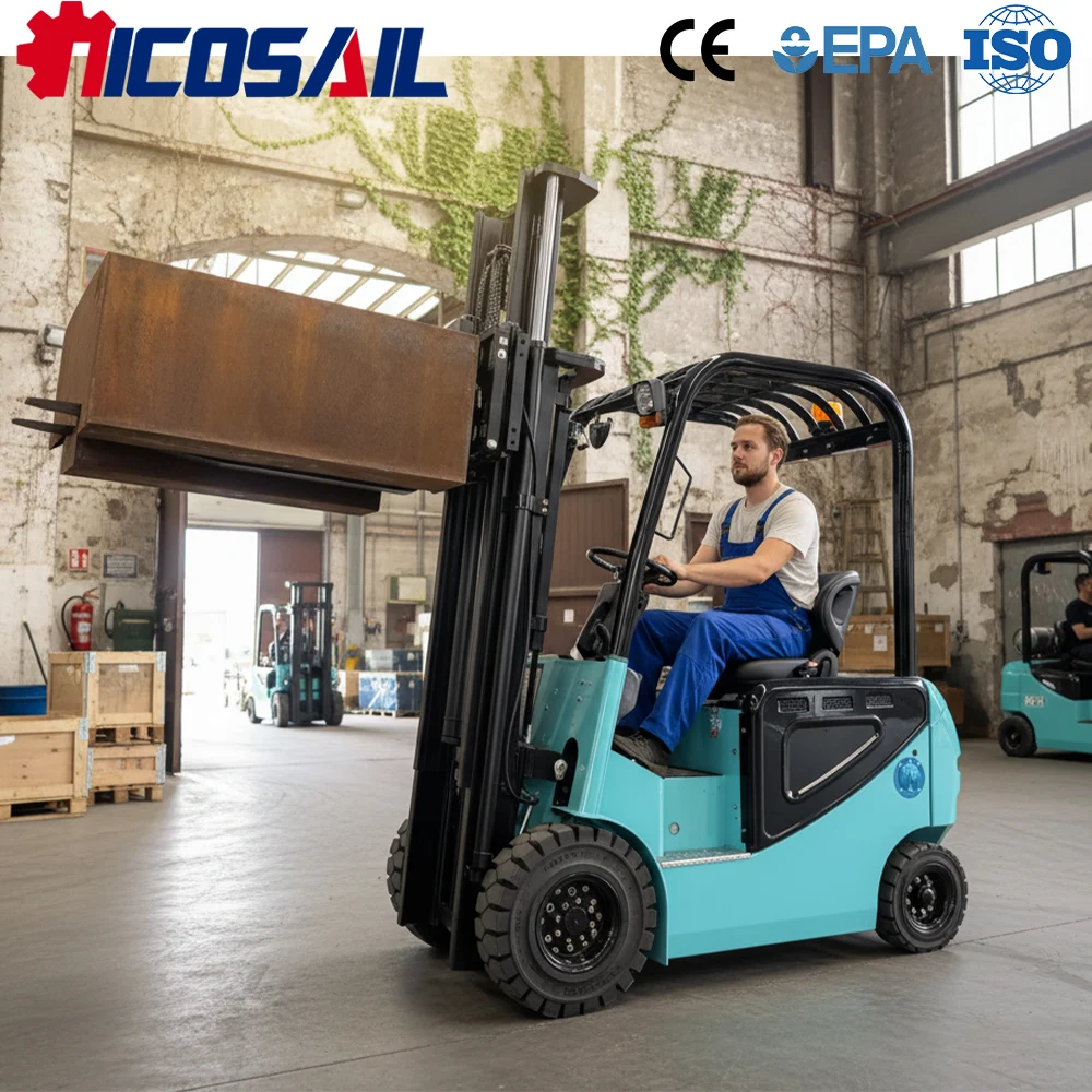 Compact Electric Forklift CE Certified Euro 5 Solid Build Easy Maintenance for Industrial Jobs