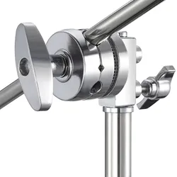 Heavy Duty Stainless Steel Stand Grip Head 4 Hole Diameter with 4mm, 11mm, 15mm, 16mm Mounting Universal Clip Suitable for C-Mou