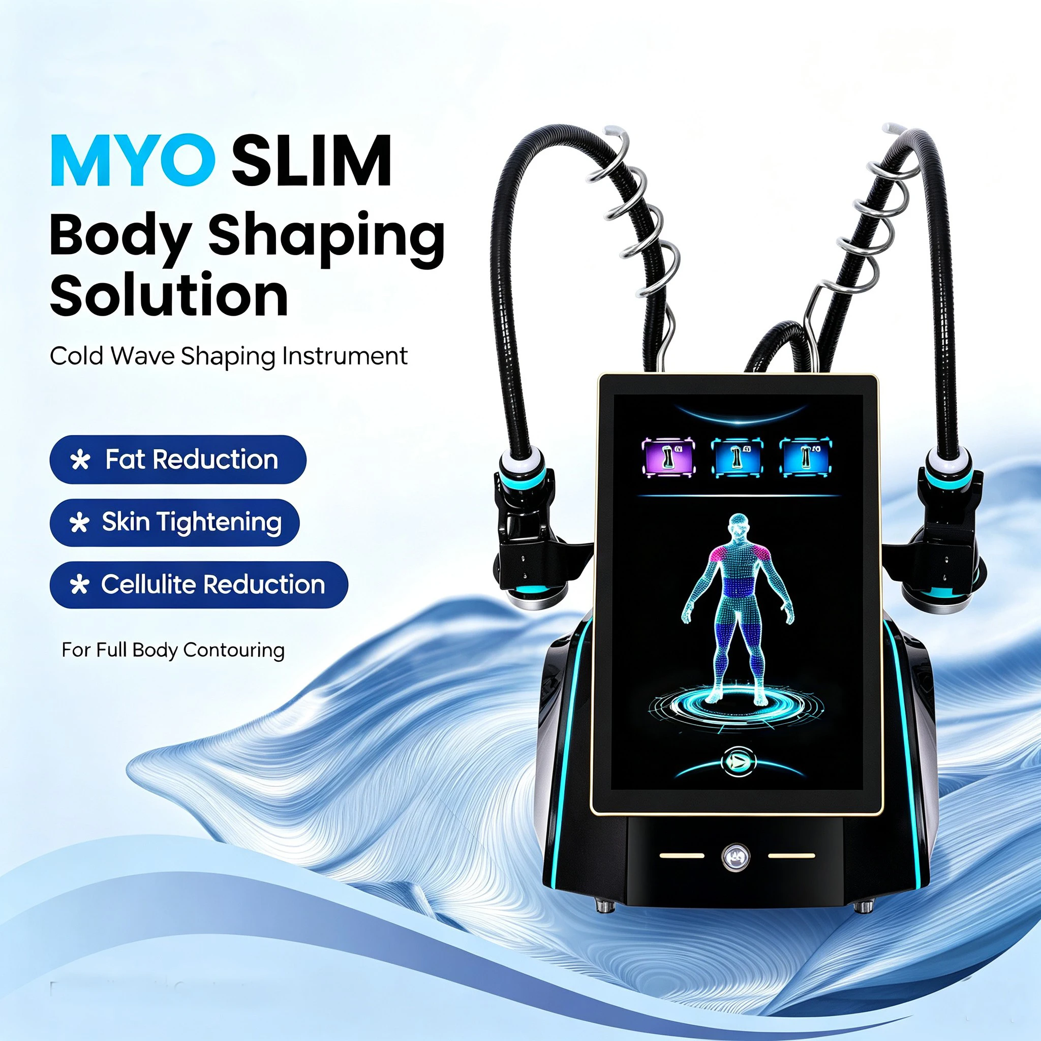 Myoslim Desktop Cold Wave Shaping Instrument Body Contouring Machine Beauty Devices For Targeted Fat Reduction Skin Tightening