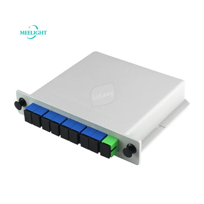 Optical Fiber PLC Plug-in Optical Branching Device 1 to 8 Beam Splitting Box 1 8 Fiber Splitter 50dB