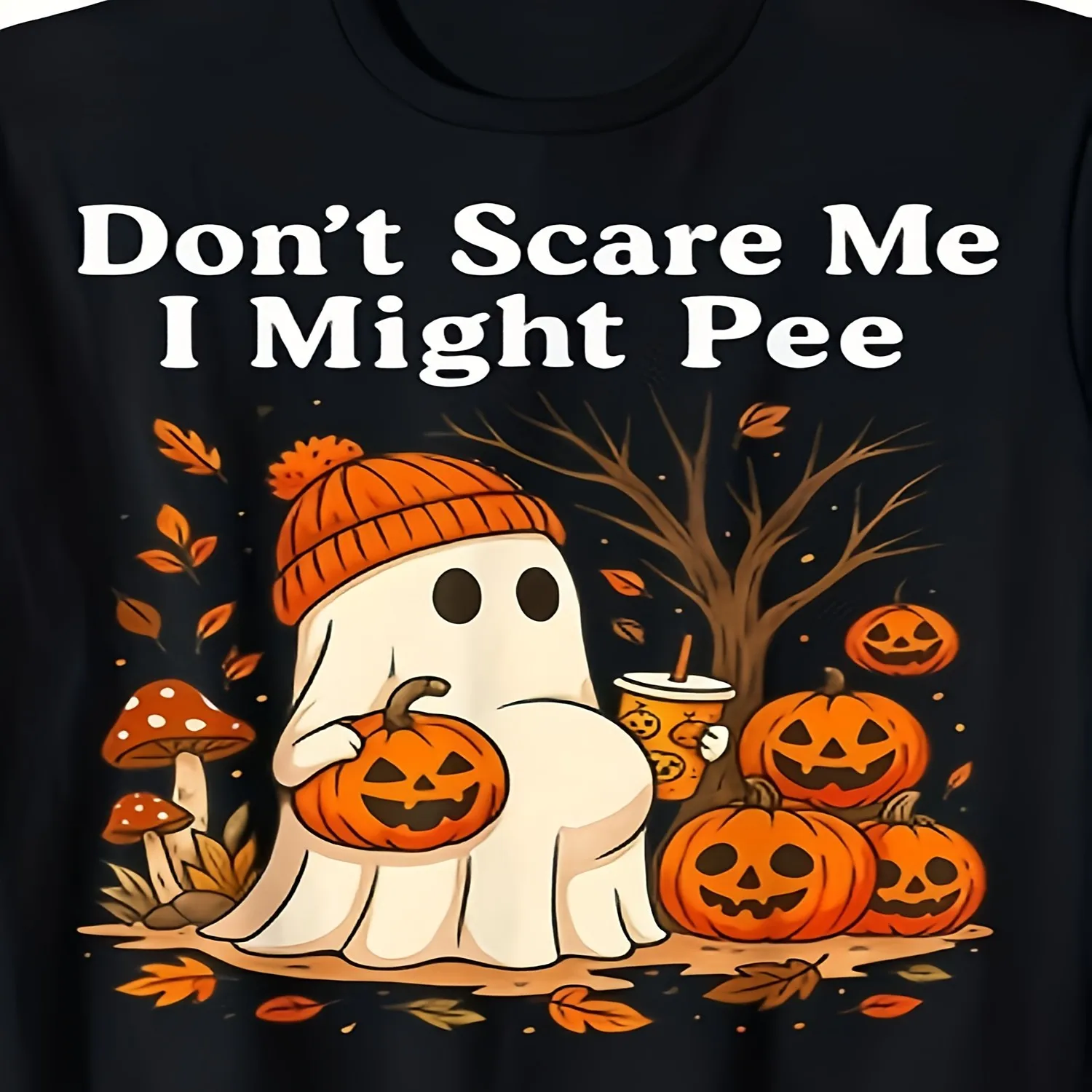 Funny Pregnancy Announcement T-Shirt - Don't Scare Me I Might Pee - Unisex 220gsm Heavy Cotton Oversized Fit - Maternity Dad-to-Be Matching Outfits - Casual Shower Halloween Costume - Machine W Unisex T Shirt Gift For Her
