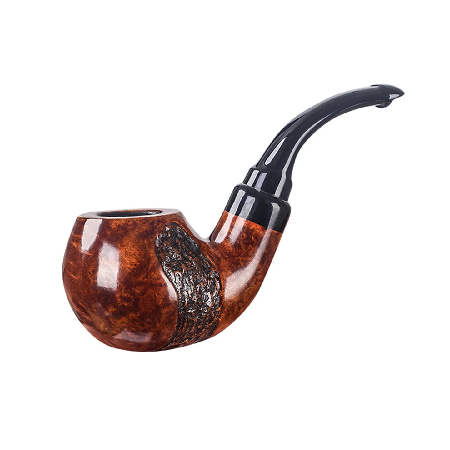 Big Ox Head Briar Wood 9mm Filter Cut Tobacco Pipe Retro Gentleman Bent Type Handmade Smoking Pipe With Accessory Father\'s Gift