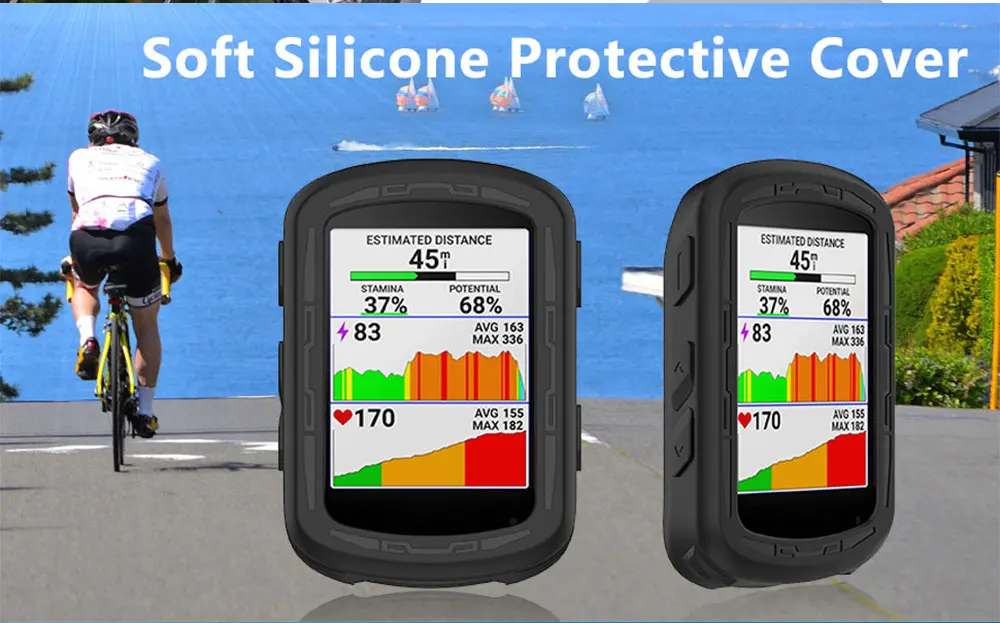 Für Garmin Edge Solar Schutzhülle Abdeckung 3 Stück Glas folien Fahrrad Fahrrad GPS Silikon Shell Protector edge540 edge840 – Detail 2
