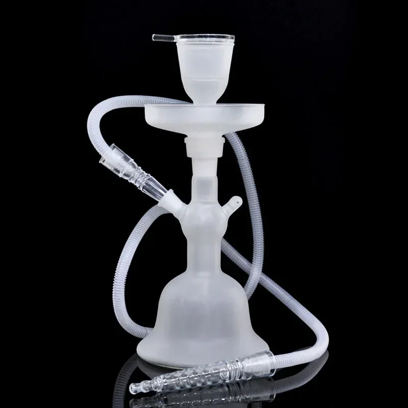 1 X Glass Bottle Hookah Shisha Nargile Chicha Water Pipe Silicone Hose With Foam Box Hookah Accessories  hookah set Men gift