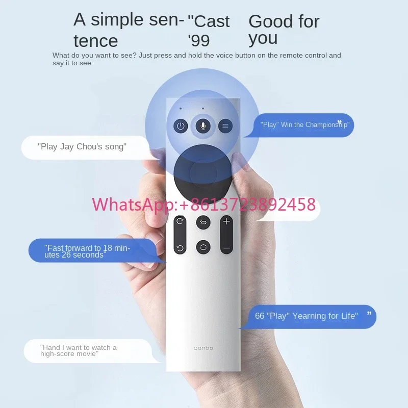 Wanbo-T2 Max Projector, Home, Ultra HD, Small, Intelligent Voice, WiFi, Wireless, Portable, Mobile Phone Projection, All-in-One