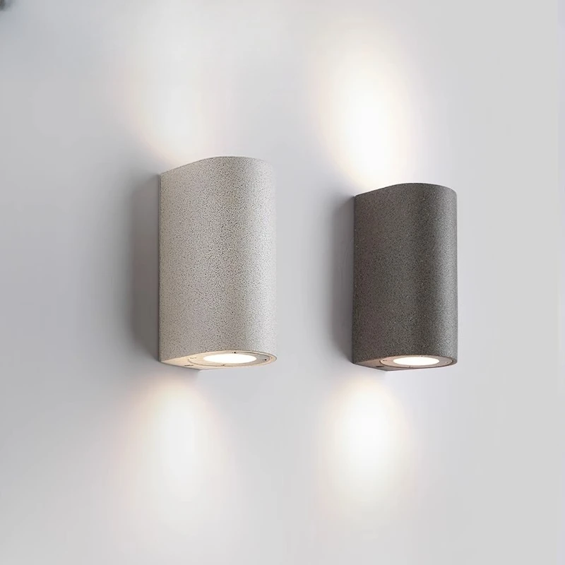 

Outdoor Wall Lights IP65 Waterproof Up Down GU10 Bulb Wall Sconce Black White Gray Cement Exterior Light for Porch Patio Garage