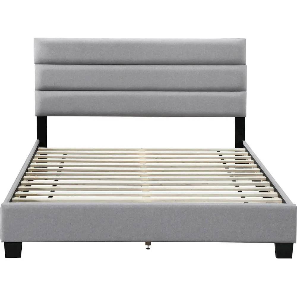 

Hudson Fabric 62.8" Queen Platform Bed - Gray