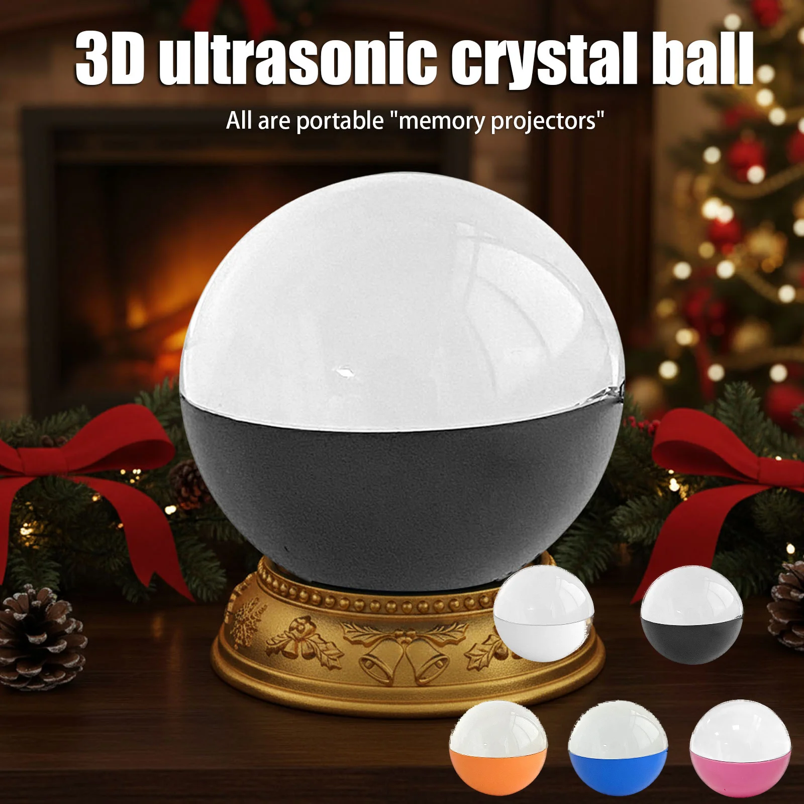 

2.7In Ultrasound Crystal Ball Video Player WIFI Spherical Video Screen Electronic Display Memory Crystal Ball Gift for Friends