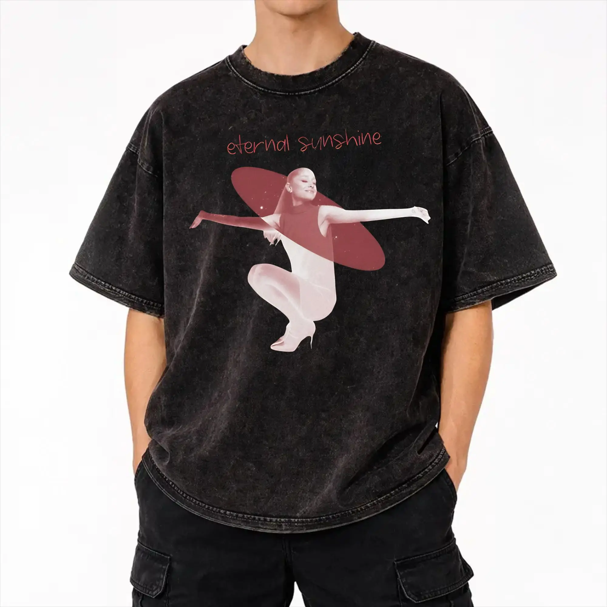 The Eternal Sunshine Tour arianas grandes Accessories Washed T Shirt for Men Women Streetwear Hip Hop T-Shirt Summer