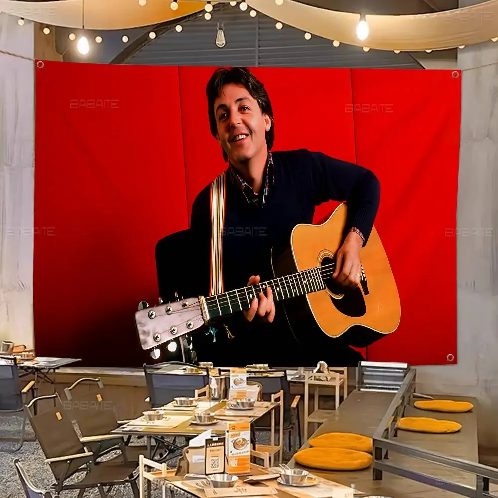 Singer Paul M-McCartney Family Gatherings Outdoor Atmosphere Flags Camping Decorations Banners