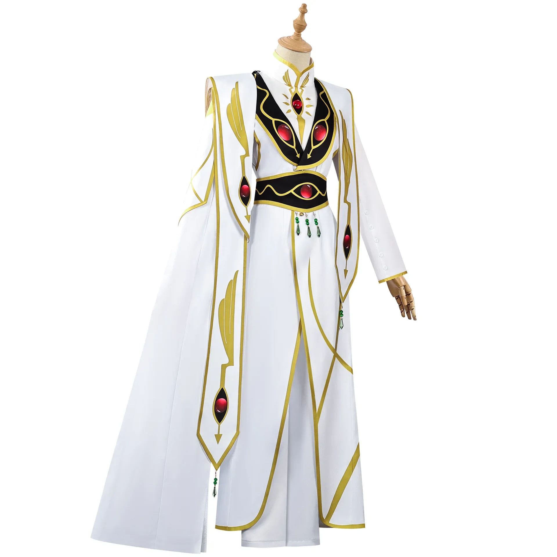 Anime Code Geass Lelouch Lamperou Cosplay Costume Emperor White Uniform Hat Full Sets Halloween Party Suit Men Women Role Play