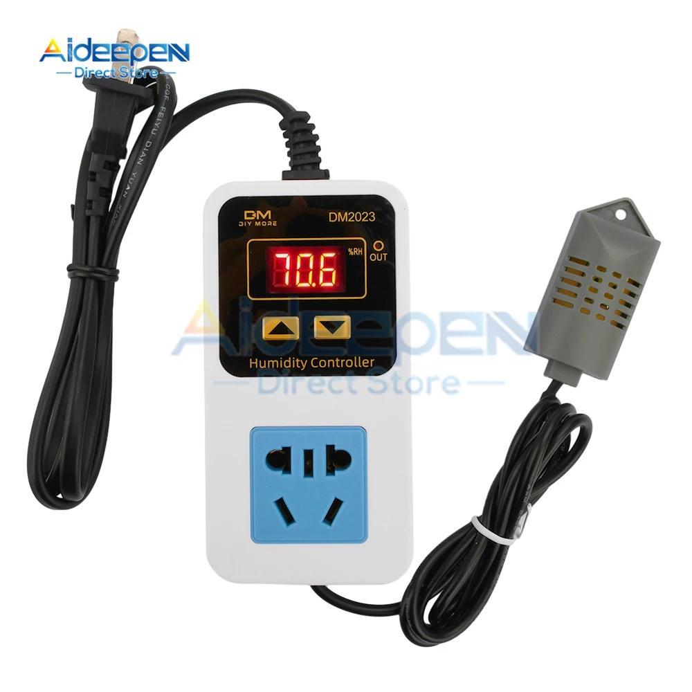 DM2023 LED Digital Display Humidity Controller Humidifier Humidification and Dehumidification Smart Humidity Control Socket