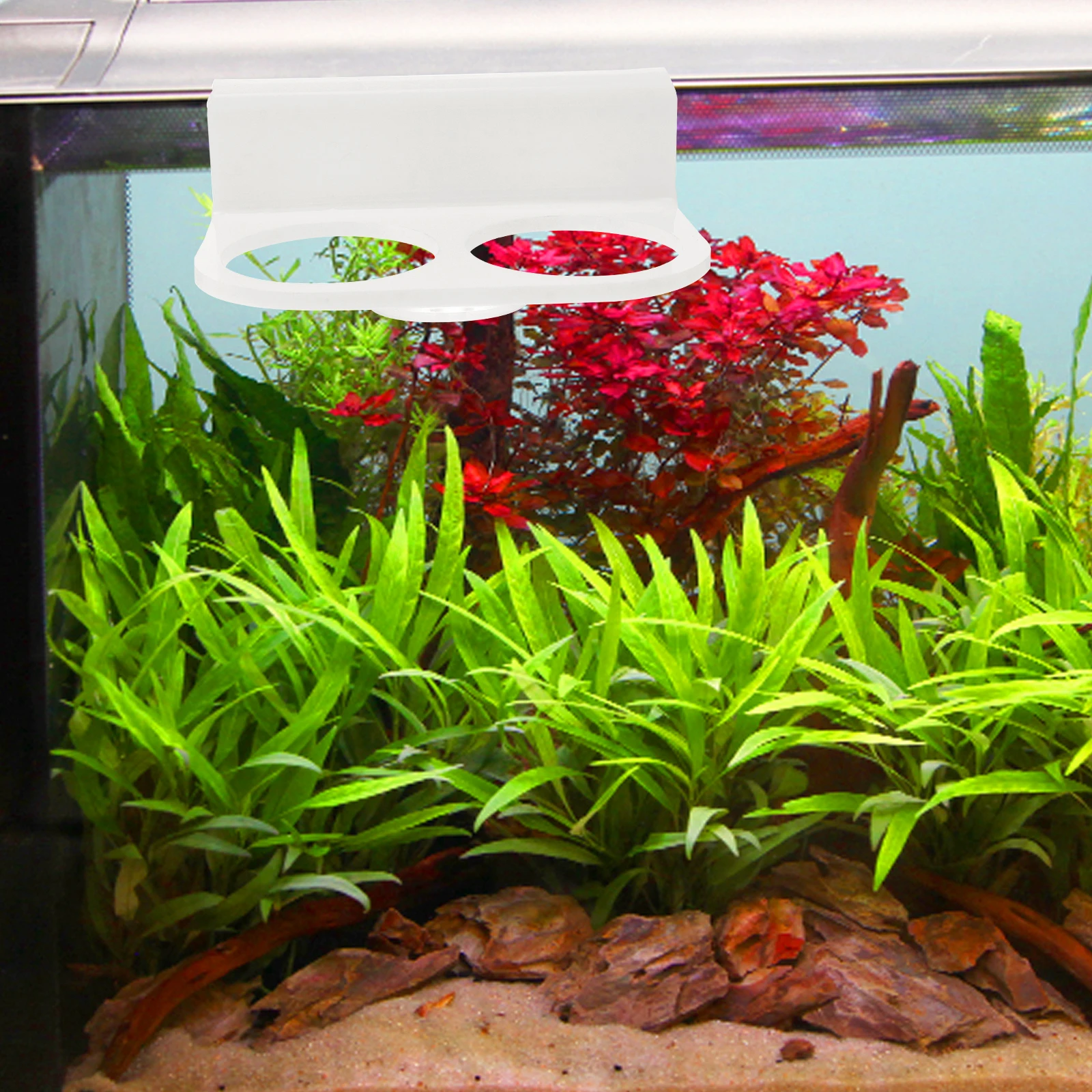 

Filter Bag Holder for Aquarium 95mm Diameter White Acrylic Double Hole Sock Holders Fish Tank Accessories Reef Filter